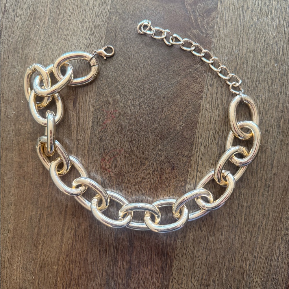 Gold Chain Choker Necklace